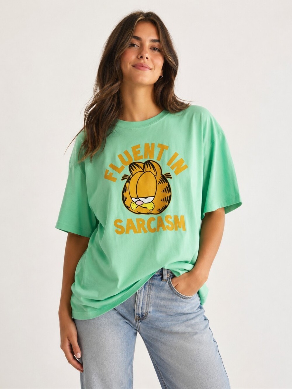 Garfield Fluent in Sarcasm T-Shirt Size XL